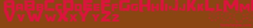 Generator REX Font – Red Fonts on Brown Background