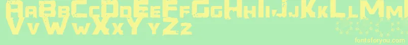 Generator REX Font – Yellow Fonts on Green Background