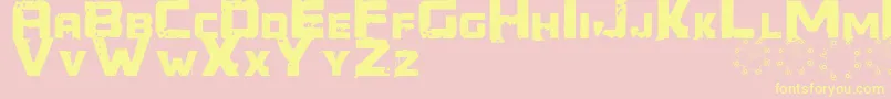 Generator REX Font – Yellow Fonts on Pink Background