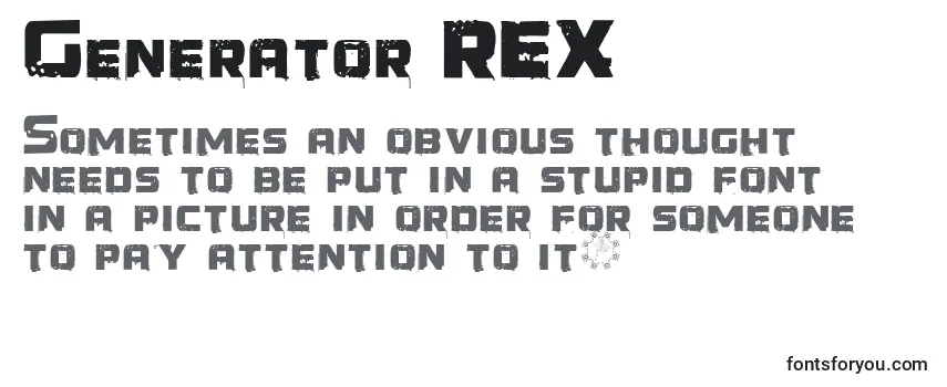 Шрифт Generator REX