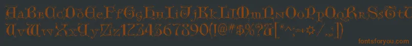 GenericUncialsSnowCapped Font – Brown Fonts on Black Background
