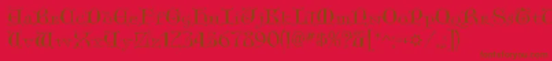 GenericUncialsSnowCapped Font – Brown Fonts on Red Background