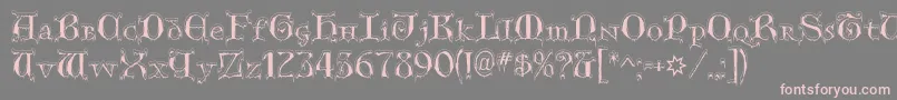 GenericUncialsSnowCapped Font – Pink Fonts on Gray Background