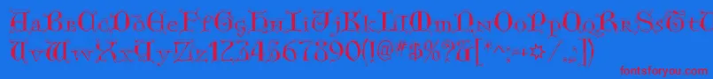 Police GenericUncialsSnowCapped – polices rouges sur fond bleu