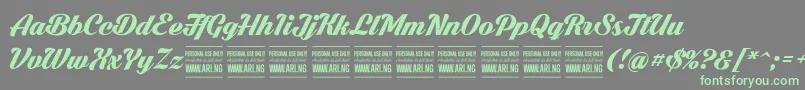 DarklarchPersonalUse Font – Green Fonts on Gray Background