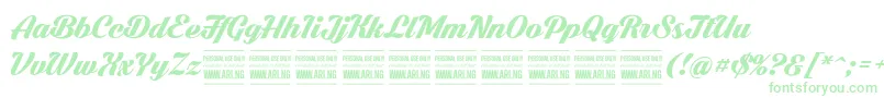 DarklarchPersonalUse Font – Green Fonts on White Background