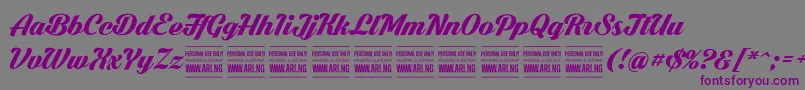 DarklarchPersonalUse Font – Purple Fonts on Gray Background