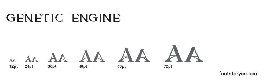 Размеры шрифта Genetic engine