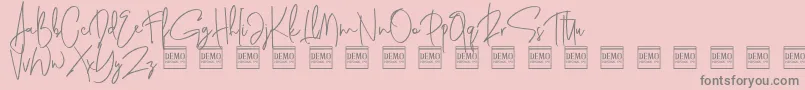 genit demo Font – Gray Fonts on Pink Background