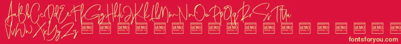 fuente genit demo – Fuentes Amarillas Sobre Fondo Rojo