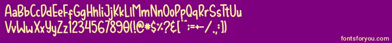 Genjutsu Font – Yellow Fonts on Purple Background