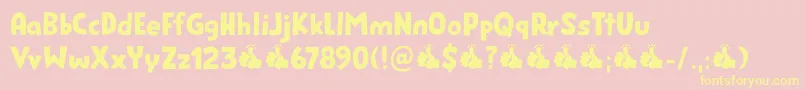 Genki Desu DEMO Font – Yellow Fonts on Pink Background