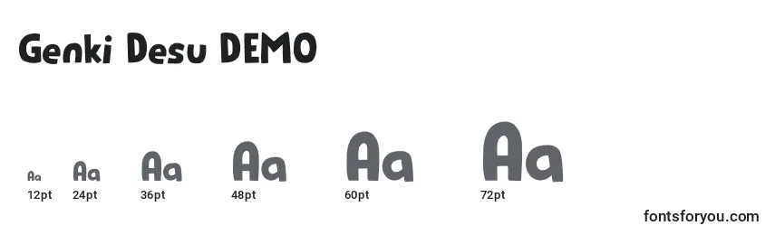 Genki Desu DEMO Font Sizes