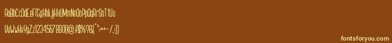 GENNARO Font – Yellow Fonts on Brown Background