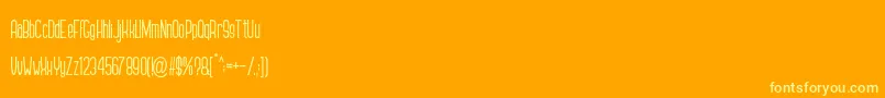 GENNARO Font – Yellow Fonts on Orange Background