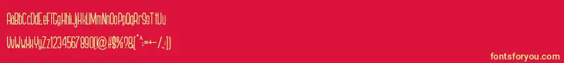 GENNARO Font – Yellow Fonts on Red Background