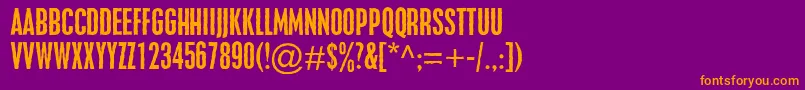 GenSontoloyo Regular Font – Orange Fonts on Purple Background