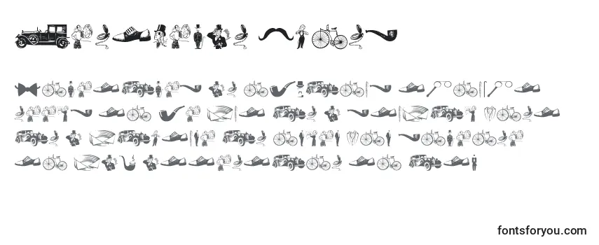 Überblick über die Schriftart Gentleman Icons