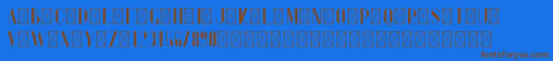 Gentleman PersonalUse Font – Brown Fonts on Blue Background