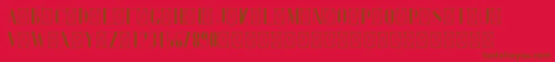Gentleman PersonalUse-Schriftart – Braune Schriften auf rotem Hintergrund