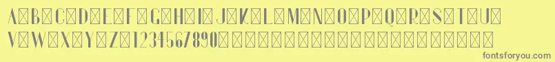 Fonte Gentleman PersonalUse – fontes cinzas em um fundo amarelo