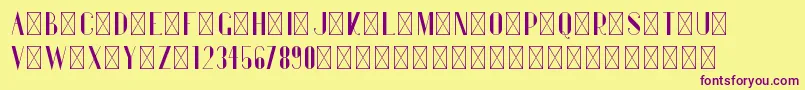 Gentleman PersonalUse-Schriftart – Violette Schriften auf gelbem Hintergrund