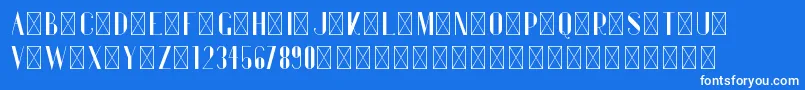 Fonte Gentleman PersonalUse – fontes brancas em um fundo azul