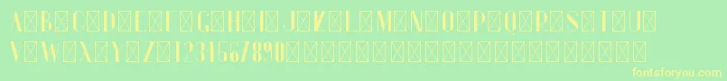 Gentleman PersonalUse-Schriftart – Gelbe Schriften auf grünem Hintergrund