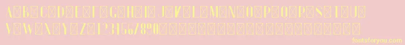 Gentleman PersonalUse-Schriftart – Gelbe Schriften auf rosa Hintergrund
