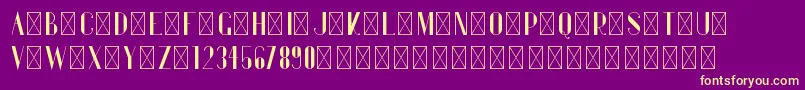 Gentleman PersonalUse-Schriftart – Gelbe Schriften auf violettem Hintergrund