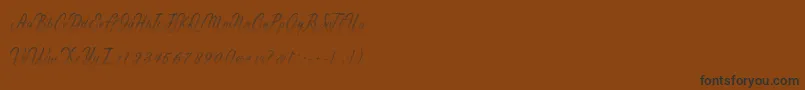 Więcej informacji o czcionce Gentleman Czcionka Gentleman – czarne czcionki na brązowym tle