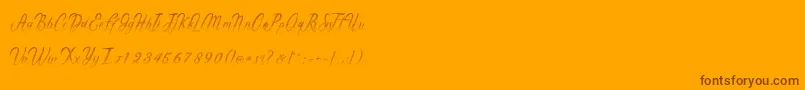Gentleman Font – Brown Fonts on Orange Background