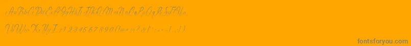 Gentleman Font – Gray Fonts on Orange Background
