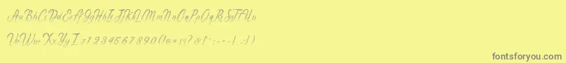 Więcej informacji o czcionce Gentleman Czcionka Gentleman – szare czcionki na żółtym tle
