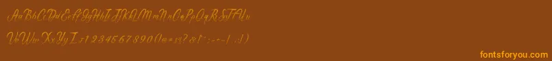 fuente Gentleman – Fuentes Naranjas Sobre Fondo Marrón