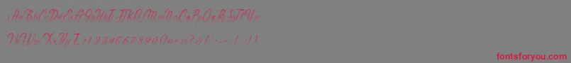 Gentleman Font – Red Fonts on Gray Background
