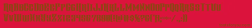gentlemancaller Font – Brown Fonts on Red Background