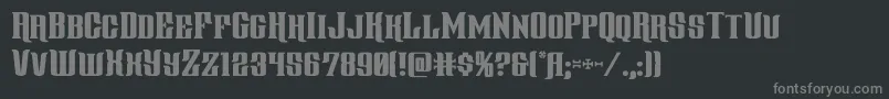 gentlemancaller Font – Gray Fonts on Black Background