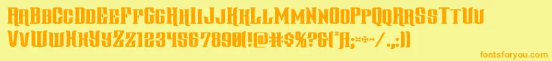 gentlemancaller Font – Orange Fonts on Yellow Background