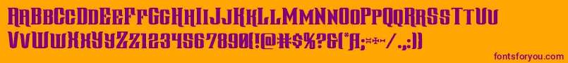 gentlemancaller Font – Purple Fonts on Orange Background