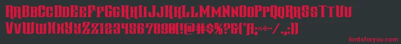 gentlemancaller Font – Red Fonts on Black Background