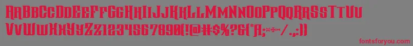 More about gentlemancaller Font gentlemancaller Font – Red Fonts on Gray Background
