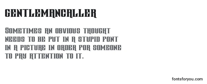 Обзор шрифта Gentlemancaller (127799)