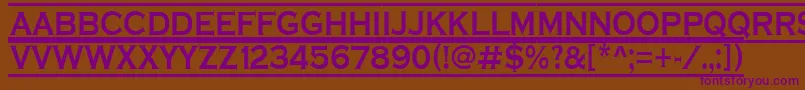 Copper6 Font – Purple Fonts on Brown Background