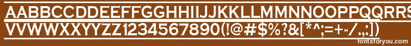 フォントCopper6 – 茶色の背景に白い文字