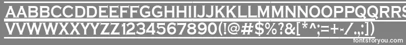 フォントCopper6 – 灰色の背景に白い文字