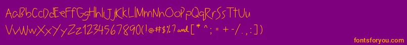 More about LeavingNotes Font LeavingNotes Font – Orange Fonts on Purple Background