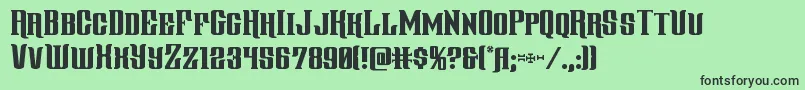 gentlemancaller Font – Black Fonts on Green Background