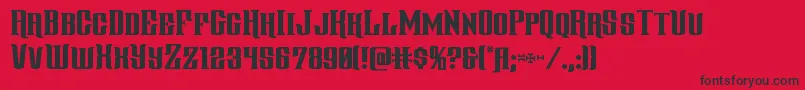 gentlemancaller Font – Black Fonts on Red Background