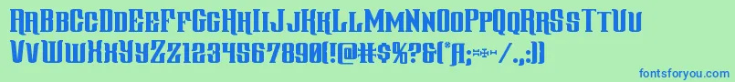 gentlemancaller Font – Blue Fonts on Green Background